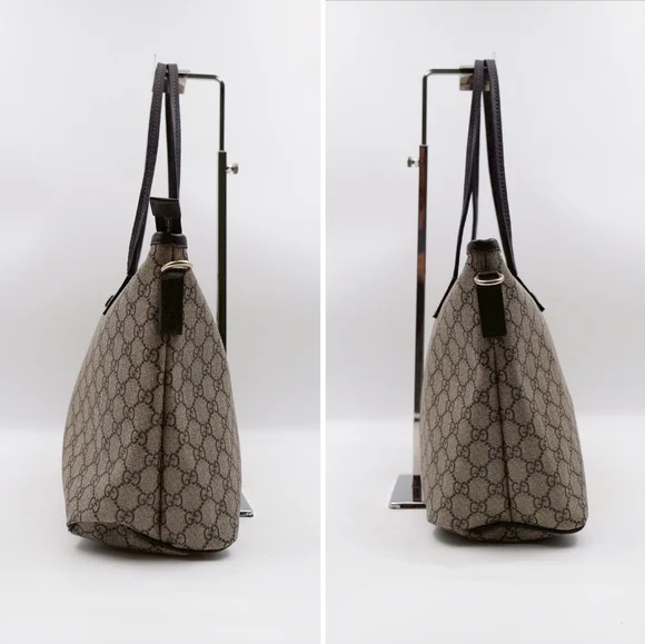 ❌️❌️SOLD❌️❌️BS48 ❣️ Gucci GG Supreme Monogram Medium Zippered 2 Way Tote - Picture 6 of 15